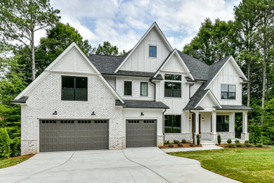 Transitional exterior home idea in Charlotte