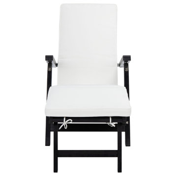 Safavieh Palmdale Outdoor Lounge Chair, Black/Beige