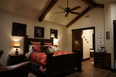 Example of a mountain style bedroom design in Austin