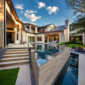 3 Oaks Modern Infinity Edge Pool & Spa