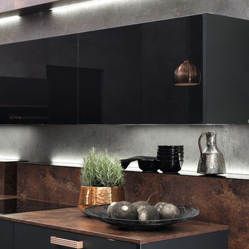 Dolomite & Super matte Black Kitchen