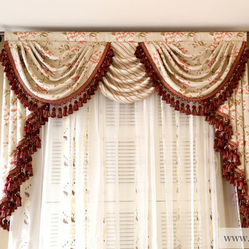 Valance curtains with swags and tails by celuce.com