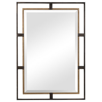 Carrizo Gold and Bronze Rectangle Mirror