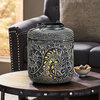 Boho Handcrafted Small Decorative Lantern, 12 W X 12 D X 15 H