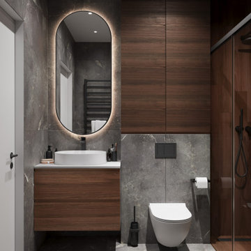 Walnut Veneer Bathroom Vanity