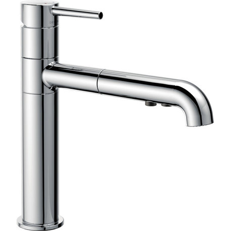 Delta Trinsic Single Handle Pull-Out Kitchen Faucet, Chrome, 4159-DST
