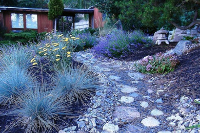 Photo of a large traditional landscaping in Edmonton.