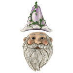 Red Carpet Studios - Tree Face Gnome Vines - Bring some Gnomes home to any tree or garden with this gnome face with purple vine hat. Sculpted in detail and hand painted.  Easy to hang.