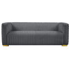 Ravish Velvet Upholstered Sofa, Gray