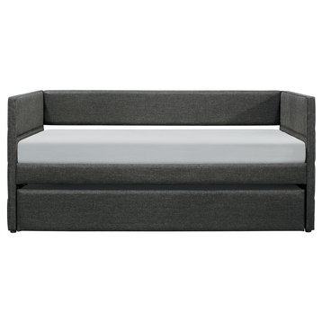 Elon Daybed With Trundle, Dark Gray