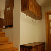 space between stairs - bench etc