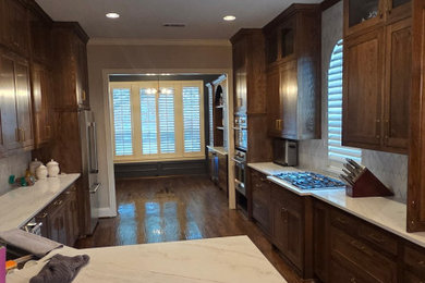 Example of a trendy kitchen design in Dallas with stainless steel appliances