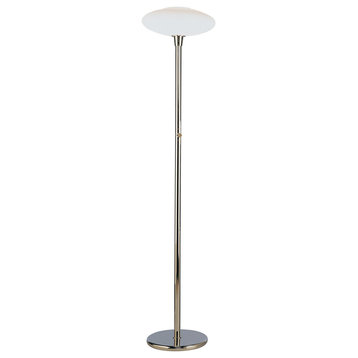 Robert Abbey 2045 One Light Torchiere Rico Espinet Ovo Polished Nickel