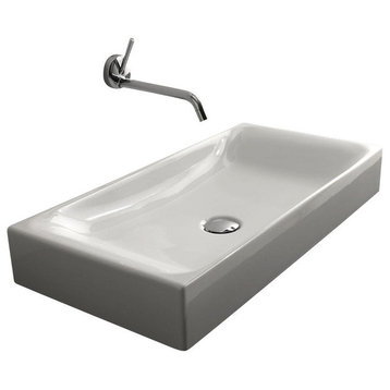 Cento Counter Top Ceramic Sink, 27.6" X 13.8"
