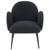 Safavieh Couture Crystalyn Boucle Accent Chair, Black/Black