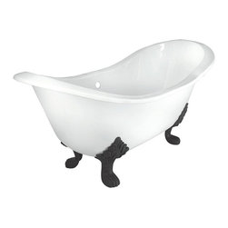 Elizabethan Classics ECDSLTAP Double Slipper Cast Iron Bathtub - Bathtubs