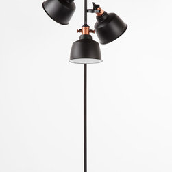 Hentz 3-Light Floor Lamp | Matt Black - Floor Lamps