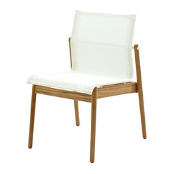 Gloster Sway Teak Stacking Chair - White - Garden Dining Chairs
