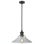 Innovations Lighting - 1-Light Dimmable LED Orwell 9" Pendant, Oil Rubbed Bronze, Glass: Clear - A truly dynamic fixture, the Ballston fits seamlessly amidst most decor styles. Its sleek design and vast offering of finishes and shade options makes the Ballston an easy choice for all homes.