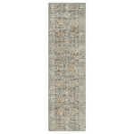 Nourison - Nourison Traditional Home 2'3" x 8' Grey Vintage Indoor Area Rug - Create a relaxing retreat in your home with this vintage-inspired rug from the Traditional Home Collection. A cool grey color palette enlivens the traditional Persian design, which is artfully faded for an heirloom look. The machine-made construction of polypropylene yarns delivers durability, limited shedding, and low maintenance. Finished with fringe edges that complete the look.