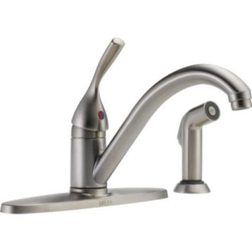 Delta 400-DST Classic Kitchen Faucet - Brilliance Stainless