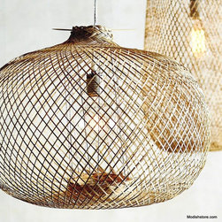 Roost Abaca Woven Pendants - Pendant Lighting