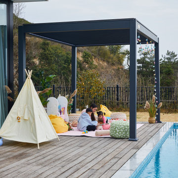 Reading & Playing under Pergola