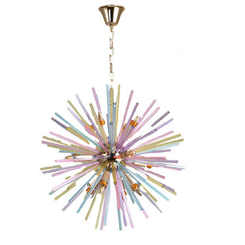 MIRODEMI® Flumserberg | Creative Colourful Dandelion Glass Chandelier, Dia23.6×h19.7" /  Dia60×h50cm, Changeable