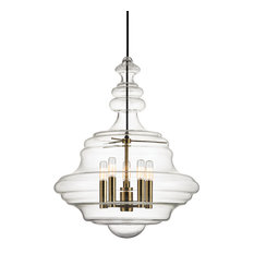 Washington 5-Light Pendant, Aged Brass