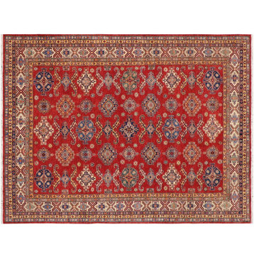 Southwestern Super Kazak Kassandr Red/Beige Wool Rug 8'2'' x 10'3''