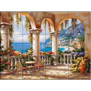 Tile Mural, Terrace Arch I by Sung Kim