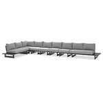 Meridian Furniture - Maldives Grey Water Resistant Fabric Outdoor Patio Modular Sectional - Create your own custom contemporary look on the deck or porch with the addition of this Maldives outdoor patio armless chair. Part of a large collection that lets you mix and match modular pieces to get the look you crave most. This modular sectional has grey water resistant fabric with a base made from grey aluminum, so it's sturdy, tough, and ready to face the elements with impeccable beauty, season in and season out. Shop the contemporary pieces in this collection to create the outdoor entertaining area of your dreams.