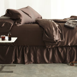 Silk Sheet Sets (Chocolate) - Sheet And Pillowcase Sets