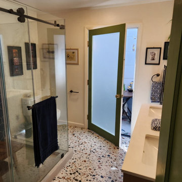 Planum 2102 White Silk. Customer painted to the green color after installation