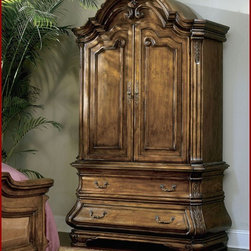 AICO Furniture - Tuscano Armoire in Biscotti - 34080-26 - Armoires And Wardrobes
