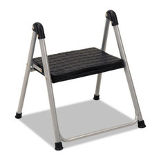 9 inch unfolded 2 inch folded Range Kleen Black Foldable Single Step Stool 9 inch unfolded 2 inch folded Range Kleen Black Foldable Single Step Stool