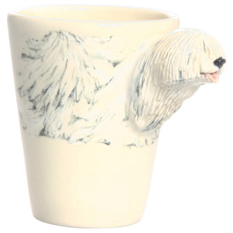 Komondor 3D Ceramic Mug, White