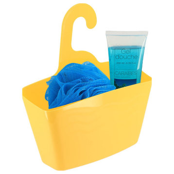 Hanging Shower Caddy Organizer, Plastic Basket, Yellow