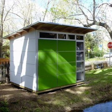 Little Green & White Storage Shed: Studio Shed Storage