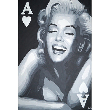 Canvas, Marilyn Monroe Ace Card by Pop Art Queen, 24"x32"