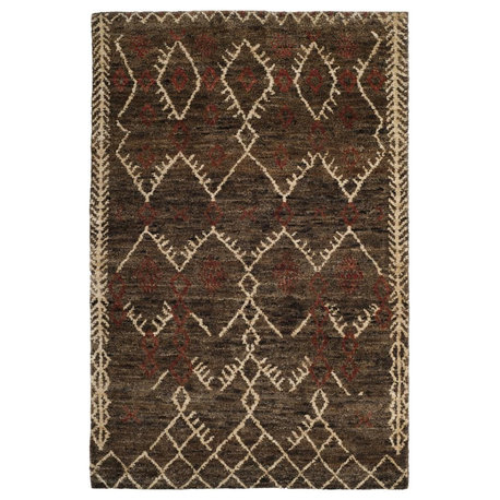 Safavieh Bohemian Area Rug, BOH668, Dark Brown and Multi, 4'x6'