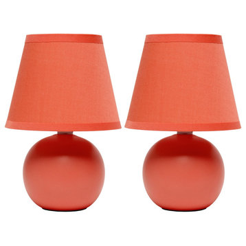 Traditional Petite Ceramic Orb Base Bedside Table Desk Lamp