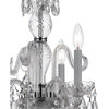 Crystorama 5044-CH-CL-MWP 3 Light Mini Chandelier in Polished Chrome