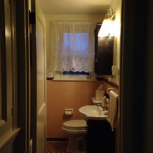 Bathroom stained glass window