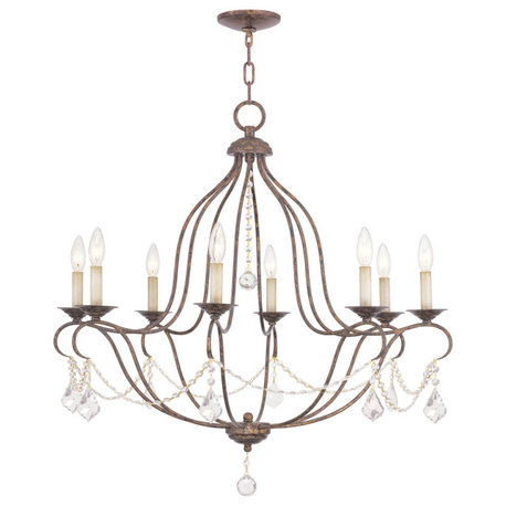 LIVEX Lighting 6428-71 Chesterfield 8-Light Chandelier