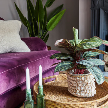 Vintage finds, family antiques and organic textures define this forever home