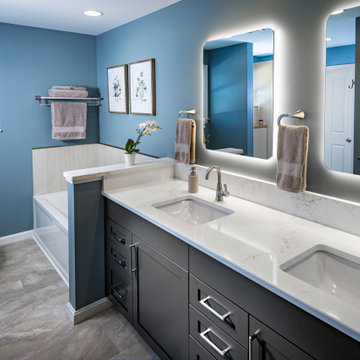 Harrisburg, PA Spa-calm, Age-ready, & Storage Smart Bathroom Remodel