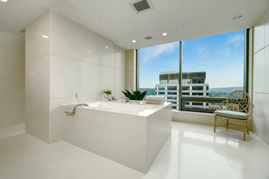 Example of a trendy bathroom design in Seattle