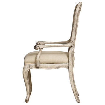 Hooker Chatelet Splat back Arm Chair, Antique Linen, Set of 2