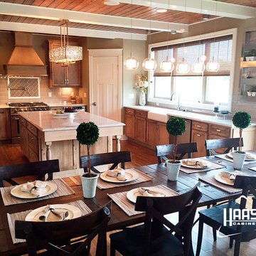 Cottage Rustic Distressed kitchen | Haas Cabinet
